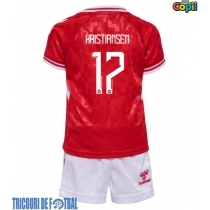 Echipament fotbal Danemarca Victor Kristiansen #17 Tricou Acasa European 2024 pentru copii maneca scurta (+ Pantaloni scurti)
