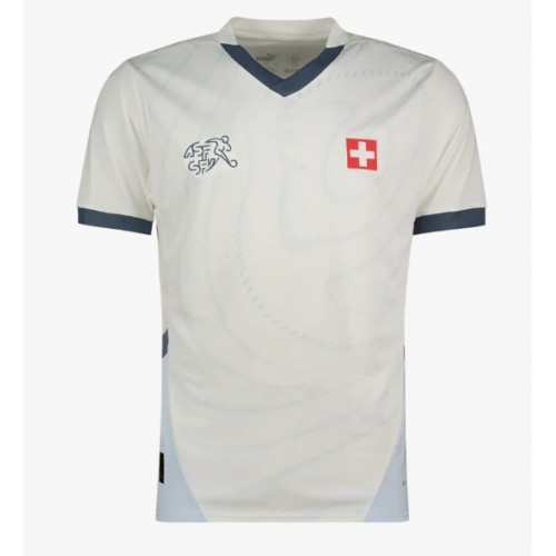 Echipament fotbal Elveţia Tricou Deplasare European 2024 maneca scurta Echipament fotbal Elveţia Tricou Deplasare European 2024 maneca scurta