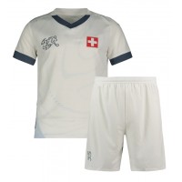 Echipament fotbal Elveţia Tricou Deplasare European 2024 pentru copii maneca scurta (+ Pantaloni scurti)