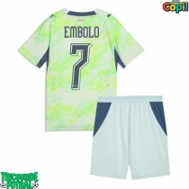 Echipament fotbal Elveția Breel Embolo #7 Tricou Deplasare Mondial 2026 pentru copii maneca scurta (+ Pantaloni scurti)