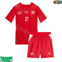 Echipament fotbal Elveția Ruben Vargas #17 Tricou Acasa Mondial 2026 pentru copii maneca scurta (+ Pantaloni scurti)