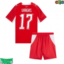 Echipament fotbal Elveția Ruben Vargas #17 Tricou Acasa Mondial 2026 pentru copii maneca scurta (+ Pantaloni scurti)