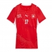 Echipament fotbal Elveția Ruben Vargas #17 Tricou Acasa Mondial 2026 pentru femei maneca scurta