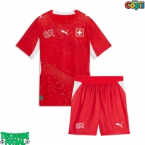 Echipament fotbal Elveția Tricou Acasa Mondial 2026 pentru copii maneca scurta (+ Pantaloni scurti)
