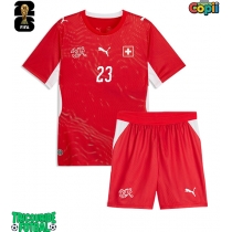Echipament fotbal Elveția Zeki Amdouni #23 Tricou Acasa Mondial 2026 pentru copii maneca scurta (+ Pantaloni scurti)