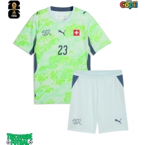 Echipament fotbal Elveția Zeki Amdouni #23 Tricou Deplasare Mondial 2026 pentru copii maneca scurta (+ Pantaloni scurti)