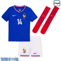 Echipament fotbal Franţa Adrien Rabiot #14 Tricou Acasa European 2024 pentru copii maneca scurta (+ Pantaloni scurti)