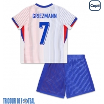 Echipament fotbal Franţa Antoine Griezmann #7 Tricou Deplasare European 2024 pentru copii maneca scurta (+ Pantaloni scurti)