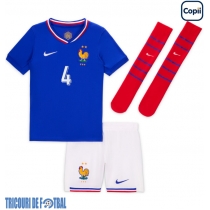 Echipament fotbal Franţa Dayot Upamecano #4 Tricou Acasa European 2024 pentru copii maneca scurta (+ Pantaloni scurti)