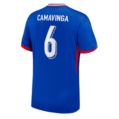 Echipament fotbal Franţa Eduardo Camavinga #6 Tricou Acasa European 2024 maneca scurta Echipament fotbal Franţa Eduardo Camavinga #6 Tricou Acasa European 2024 maneca scurta