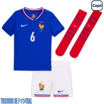 Echipament fotbal Franţa Eduardo Camavinga #6 Tricou Acasa European 2024 pentru copii maneca scurta (+ Pantaloni scurti)