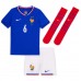 Echipament fotbal Franţa Eduardo Camavinga #6 Tricou Acasa European 2024 pentru copii maneca scurta (+ Pantaloni scurti)