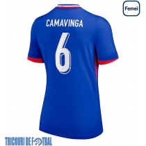 Echipament fotbal Franţa Eduardo Camavinga #6 Tricou Acasa European 2024 pentru femei maneca scurta