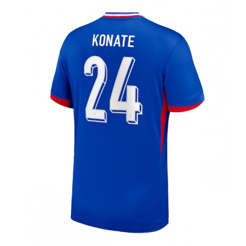 Echipament fotbal Franţa Ibrahima Konate #24 Tricou Acasa European 2024 maneca scurta Echipament fotbal Franţa Ibrahima Konate #24 Tricou Acasa European 2024 maneca scurta