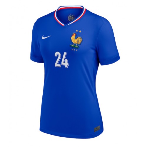 Echipament fotbal Franţa Ibrahima Konate #24 Tricou Acasa European 2024 pentru femei maneca scurta Echipament fotbal Franţa Ibrahima Konate #24 Tricou Acasa European 2024 pentru femei maneca scurta