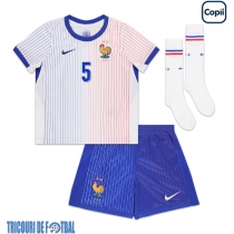 Echipament fotbal Franţa Jules Kounde #5 Tricou Deplasare European 2024 pentru copii maneca scurta (+ Pantaloni scurti)