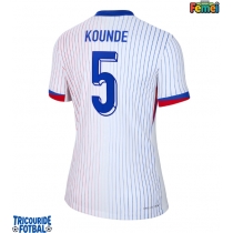 Echipament fotbal Franţa Jules Kounde #5 Tricou Deplasare European 2024 pentru femei maneca scurta
