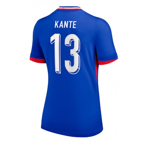 Echipament fotbal Franţa Kante #13 Tricou Acasa European 2024 pentru femei maneca scurta Echipament fotbal Franţa Kante #13 Tricou Acasa European 2024 pentru femei maneca scurta