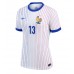 Echipament fotbal Franţa Kante #13 Tricou Deplasare European 2024 pentru femei maneca scurta Echipament fotbal Franţa Kante #13 Tricou Deplasare European 2024 pentru femei maneca scurta