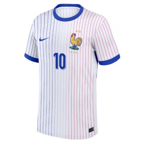 Echipament fotbal Franţa Kylian Mbappe #10 Tricou Deplasare European 2024 maneca scurta Echipament fotbal Franţa Kylian Mbappe #10 Tricou Deplasare European 2024 maneca scurta