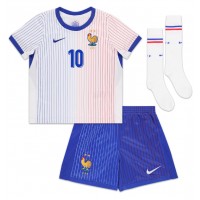 Echipament fotbal Franţa Kylian Mbappe #10 Tricou Deplasare European 2024 pentru copii maneca scurta (+ Pantaloni scurti)