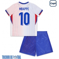 Echipament fotbal Franţa Kylian Mbappe #10 Tricou Deplasare European 2024 pentru copii maneca scurta (+ Pantaloni scurti)