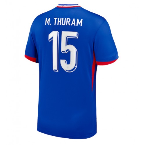Echipament fotbal Franţa Marcus Thuram #15 Tricou Acasa European 2024 maneca scurta Echipament fotbal Franţa Marcus Thuram #15 Tricou Acasa European 2024 maneca scurta