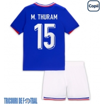 Echipament fotbal Franţa Marcus Thuram #15 Tricou Acasa European 2024 pentru copii maneca scurta (+ Pantaloni scurti)