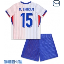 Echipament fotbal Franţa Marcus Thuram #15 Tricou Deplasare European 2024 pentru copii maneca scurta (+ Pantaloni scurti)