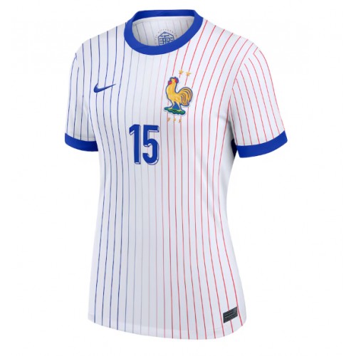 Echipament fotbal Franţa Marcus Thuram #15 Tricou Deplasare European 2024 pentru femei maneca scurta Echipament fotbal Franţa Marcus Thuram #15 Tricou Deplasare European 2024 pentru femei maneca scurta