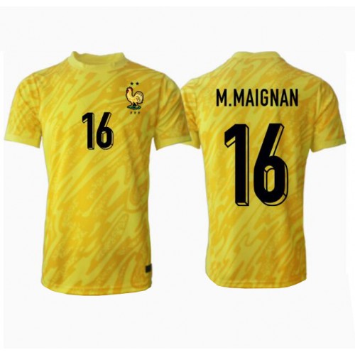 Echipament fotbal Franţa Mike Maignan #16 Portar Tricou Acasa European 2024 maneca scurta Echipament fotbal Franţa Mike Maignan #16 Portar Tricou Acasa European 2024 maneca scurta