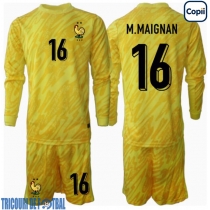 Echipament fotbal Franţa Mike Maignan #16 Portar Tricou Acasa European 2024 pentru copii maneca lunga (+ Pantaloni scurti)