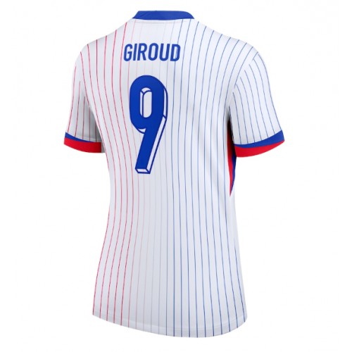 Echipament fotbal Franţa Olivier Giroud #9 Tricou Deplasare European 2024 pentru femei maneca scurta Echipament fotbal Franţa Olivier Giroud #9 Tricou Deplasare European 2024 pentru femei maneca scurta