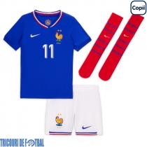 Echipament fotbal Franţa Ousmane Dembele #11 Tricou Acasa European 2024 pentru copii maneca scurta (+ Pantaloni scurti)