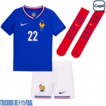 Echipament fotbal Franţa Theo Hernandez #22 Tricou Acasa European 2024 pentru copii maneca scurta (+ Pantaloni scurti)