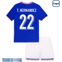 Echipament fotbal Franţa Theo Hernandez #22 Tricou Acasa European 2024 pentru copii maneca scurta (+ Pantaloni scurti)
