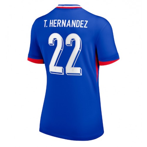 Echipament fotbal Franţa Theo Hernandez #22 Tricou Acasa European 2024 pentru femei maneca scurta Echipament fotbal Franţa Theo Hernandez #22 Tricou Acasa European 2024 pentru femei maneca scurta