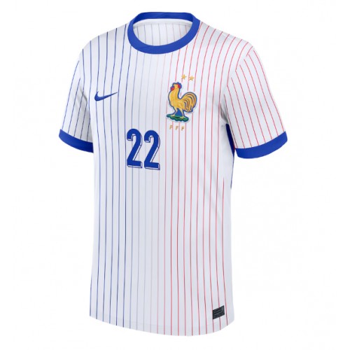 Echipament fotbal Franţa Theo Hernandez #22 Tricou Deplasare European 2024 maneca scurta Echipament fotbal Franţa Theo Hernandez #22 Tricou Deplasare European 2024 maneca scurta