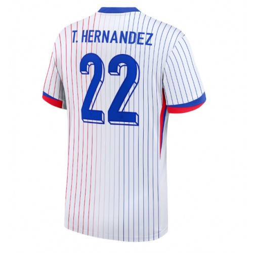 Echipament fotbal Franţa Theo Hernandez #22 Tricou Deplasare European 2024 maneca scurta Echipament fotbal Franţa Theo Hernandez #22 Tricou Deplasare European 2024 maneca scurta