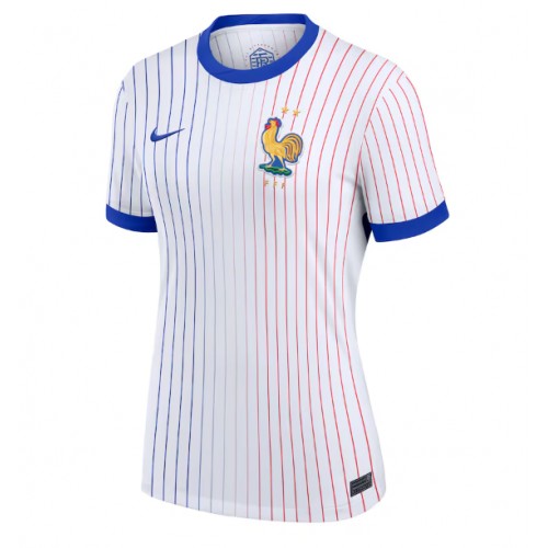 Echipament fotbal Franţa Tricou Deplasare European 2024 pentru femei maneca scurta Echipament fotbal Franţa Tricou Deplasare European 2024 pentru femei maneca scurta