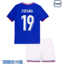 Echipament fotbal Franţa Youssouf Fofana #19 Tricou Acasa European 2024 pentru copii maneca scurta (+ Pantaloni scurti)