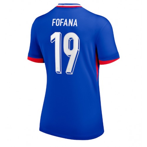 Echipament fotbal Franţa Youssouf Fofana #19 Tricou Acasa European 2024 pentru femei maneca scurta Echipament fotbal Franţa Youssouf Fofana #19 Tricou Acasa European 2024 pentru femei maneca scurta