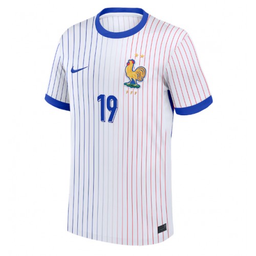 Echipament fotbal Franţa Youssouf Fofana #19 Tricou Deplasare European 2024 maneca scurta Echipament fotbal Franţa Youssouf Fofana #19 Tricou Deplasare European 2024 maneca scurta