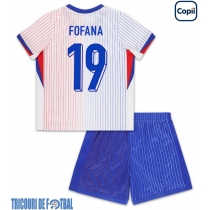 Echipament fotbal Franţa Youssouf Fofana #19 Tricou Deplasare European 2024 pentru copii maneca scurta (+ Pantaloni scurti)
