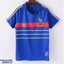 Echipament fotbal Franța 1984 Tricou Retro Acasa maneca scurta