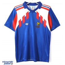 Echipament fotbal Franța 1990 Tricou Retro Acasa maneca scurta