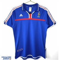 Echipament fotbal Franța 2000 Tricou Retro Acasa maneca scurta