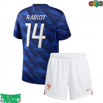 Echipament fotbal Franța Adrien Rabiot #14 Tricou Acasa Mondial 2026 pentru copii maneca scurta (+ Pantaloni scurti)
