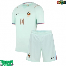 Echipament fotbal Franța Adrien Rabiot #14 Tricou Deplasare Mondial 2026 pentru copii maneca scurta (+ Pantaloni scurti)