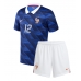 Echipament fotbal Franța Bradley Barcola #12 Tricou Acasa Mondial 2026 pentru copii maneca scurta (+ Pantaloni scurti)